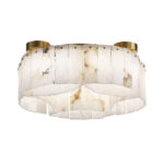Luxe Alabaster Brass Ceiling Lamp - Image 16