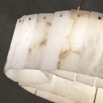 Luxe Alabaster Brass Ceiling Lamp - Image 17