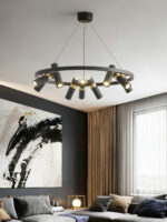 Black Mutil Pipe Chandelier - Image 16