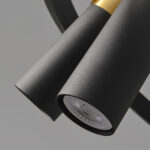 Black Mutil Pipe Chandelier - Image 18