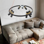 Black Mutil Pipe Chandelier - Image 5