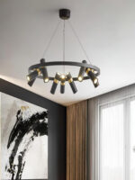 Black Mutil Pipe Chandelier - Image 7