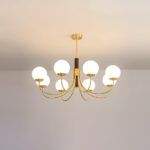 Midas Touch Walnut Sphere Chandelier - Image 13