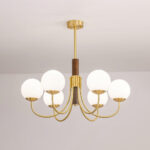 Midas Touch Walnut Sphere Chandelier - Image 20