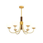 Midas Touch Walnut Sphere Chandelier - Image 18