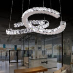 Modern Crystal Double C Chandelier - Image 4