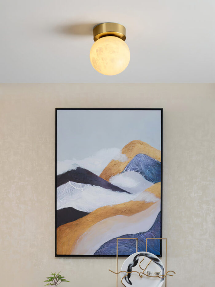 Moon Alabaster Ceiling Light - Image 20