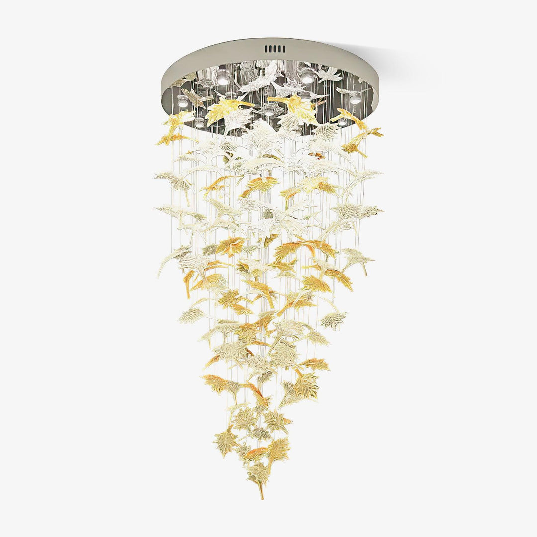 Multicolor Crystal Maple Leaf Chandelier - Image 1