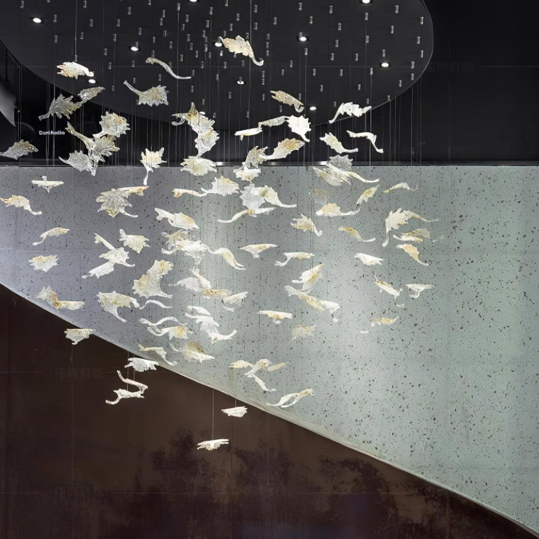 Multicolor Crystal Maple Leaf Chandelier - Image 17