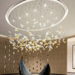 Multicolor Crystal Maple Leaf Chandelier - Image 20