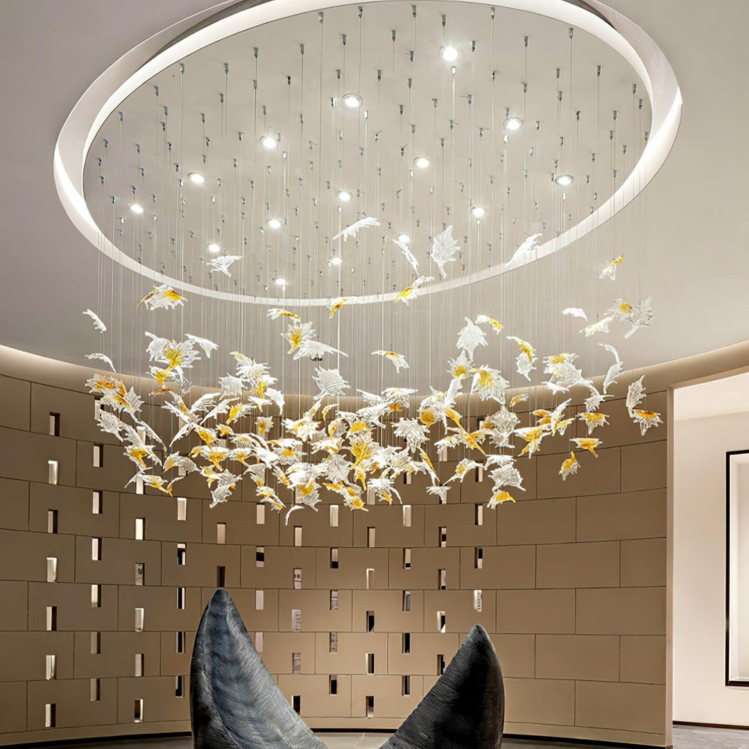 Multicolor Crystal Maple Leaf Chandelier - Image 20