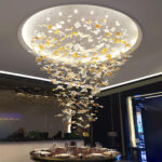 Multicolor Crystal Maple Leaf Chandelier - Image 6