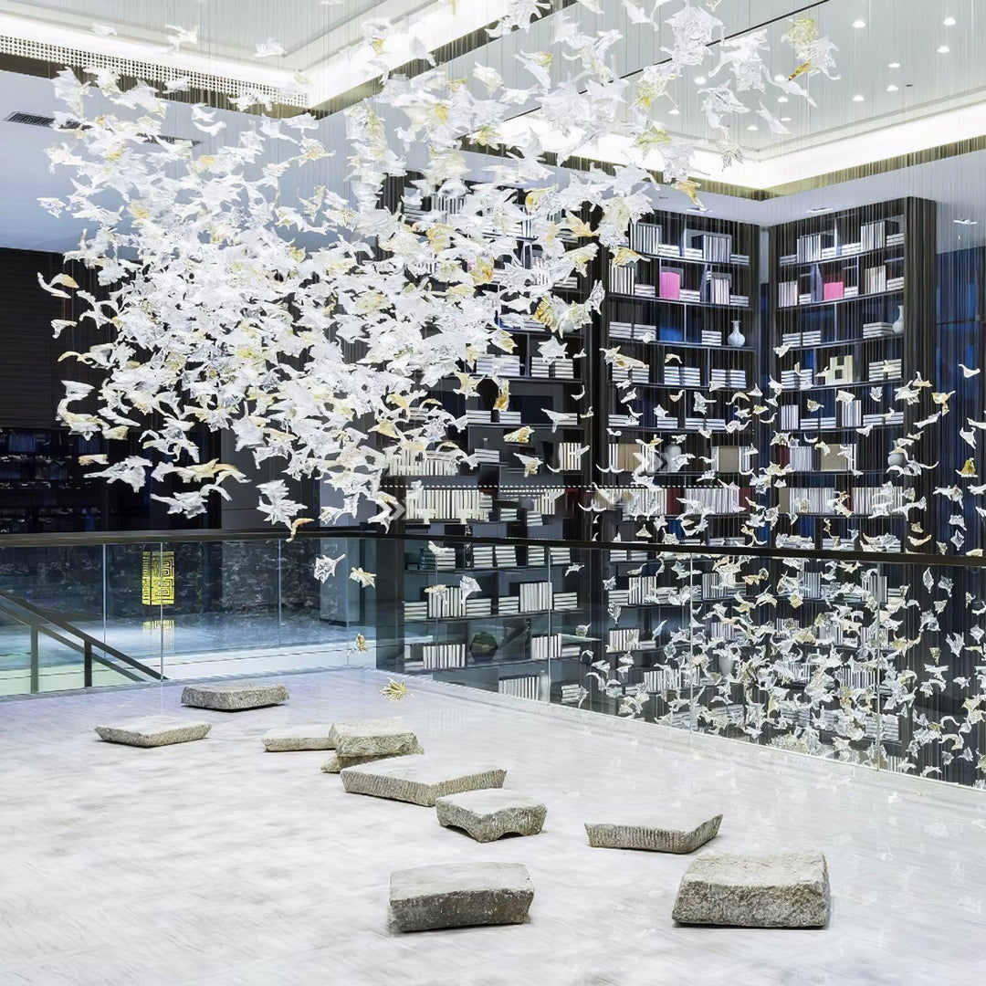 Multicolor Crystal Maple Leaf Chandelier - Image 11