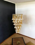 Murano Amber Petals Spiral Chandelier - Image 10
