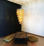 Murano Amber Petals Spiral Chandelier - Image 7