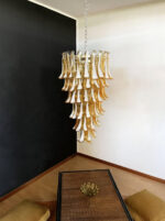 Murano Amber Petals Spiral Chandelier - Image 6