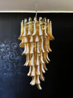 Murano Amber Petals Spiral Chandelier - Image 12