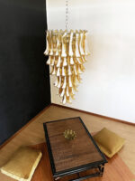 Murano Amber Petals Spiral Chandelier - Image 13