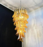 Murano Amber Petals Spiral Chandelier - Image 2