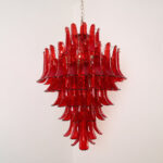 Murano Crimson Cascade Chandelier - Image 5