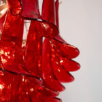 Murano Crimson Cascade Chandelier - Image 9
