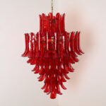 Murano Crimson Cascade Chandelier - Image 12