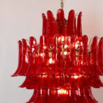 Murano Crimson Cascade Chandelier - Image 15