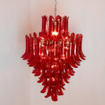Murano Crimson Cascade Chandelier - Image 20
