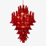 Murano Crimson Cascade Chandelier