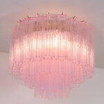 Murano Pink Glass Ceiling Light - Image 11