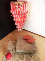 Murano Red Petals Spiral Chandelier - Image 14