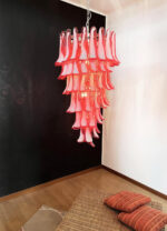 Murano Red Petals Spiral Chandelier - Image 20