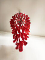 Murano Red Petals Spiral Chandelier - Image 6