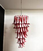 Murano Red Petals Spiral Chandelier - Image 8