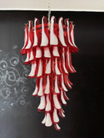Murano Red Petals Spiral Chandelier - Image 11