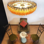 Murano Rhombus Amber Glass Chandelier - Image 17