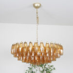 Murano Rhombus Amber Glass Chandelier - Image 4