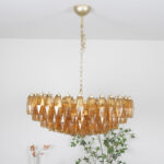 Murano Rhombus Amber Glass Chandelier - Image 8
