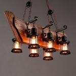 Nautical Industrial Style Wooden Chandelier - Image 11