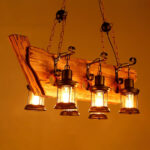 Nautical Industrial Style Wooden Chandelier - Image 14