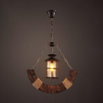 Nautical Industrial Style Wooden Chandelier - Image 16