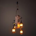 Nautical Industrial Style Wooden Chandelier - Image 17
