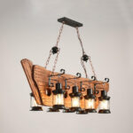 Nautical Industrial Style Wooden Chandelier - Image 19