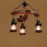 Nautical Industrial Style Wooden Chandelier - Image 15