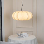 Oblate Silk Pendant Lamp - Image 3