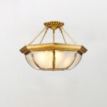 Bowl Shaped Brass Ceiling Lamp - Image 13