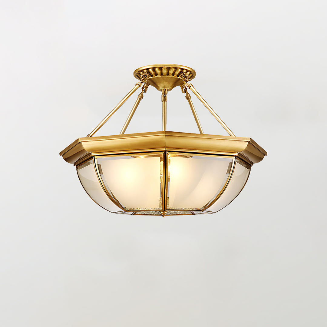 Bowl Shaped Brass Ceiling Lamp - Image 13