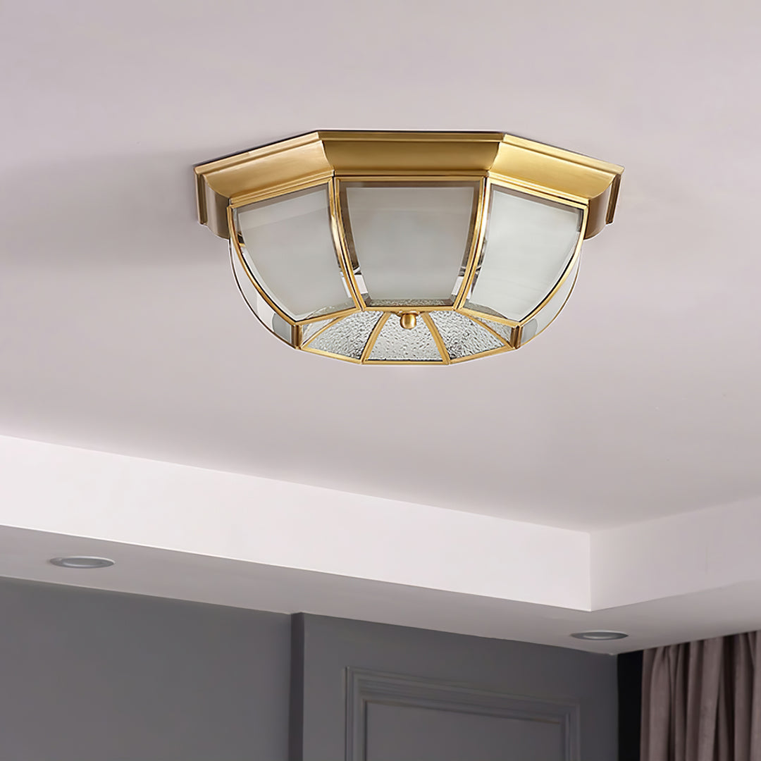 Bowl Shaped Brass Ceiling Lamp - Image 7