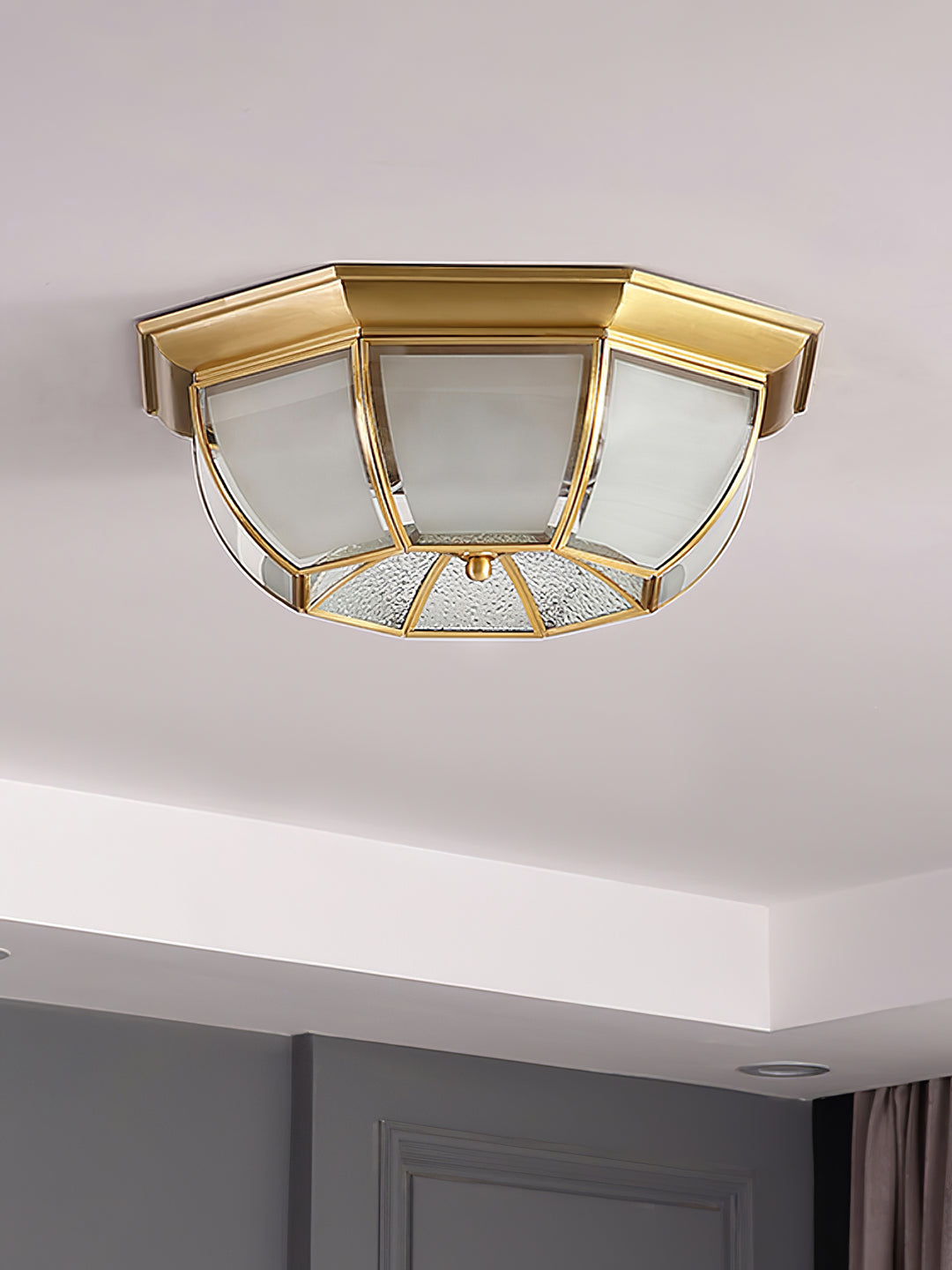 Bowl Shaped Brass Ceiling Lamp - Image 10