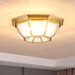 Bowl Shaped Brass Ceiling Lamp - Image 11